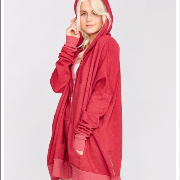 Wildfox Tops - Make Offer Wildfox Essentials Charmed Hoodie Red